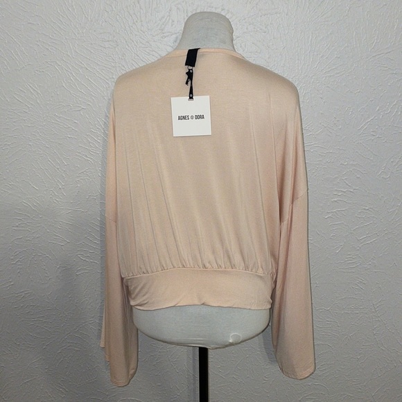 Agnes & Dora XXXL Stone Kimono Tie Top 3/4 Dolman Sleeves NWT - Picture 3 of 9